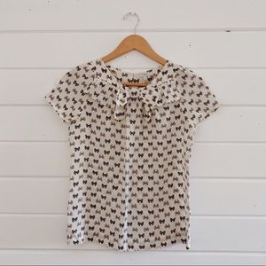 J. Crew Silk Bows Blouse